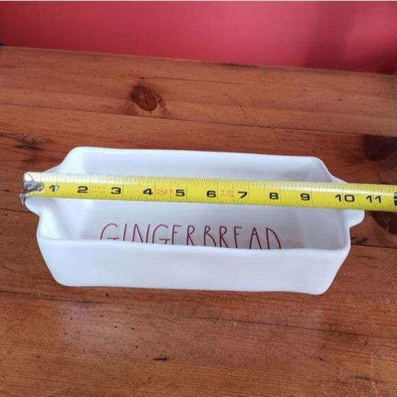 Rae Dunn "Gingerbread" Holiday Ceramic Dish Baking Rectangle - Picture 4 of 6